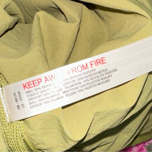 Free People FP Movement Printed Pippa Packable Puffer Jacket Sz S Pink Rose NWT - Picture 16 of 16